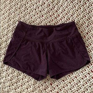 Plum Lululemon Run Times Shorts